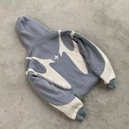 Retro “Devil Pattern” Hoodie
