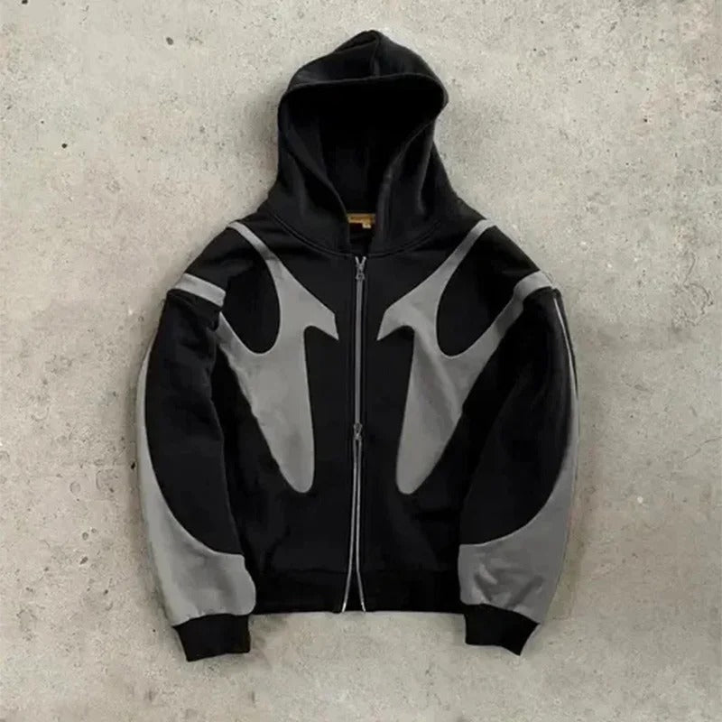 Retro “Devil Pattern” Hoodie